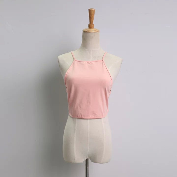 Brandy Melville Popular High Elastic Backless Cross camisole Wrapped bustier crop top