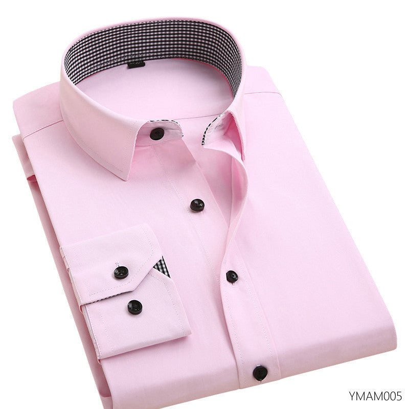 2016 New Design Fashion Collar Business Mens Dress Shirts Long Sleeve Formal Men Casual Shirts Office Clothing Plus Size XXL