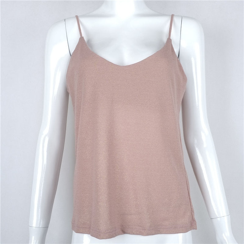 Brandy Melville Women Tops Summer Sexy V Neck Lady Camisole Spaghetti Strap