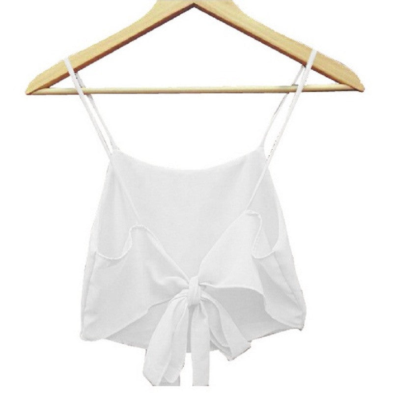 Brandy Melville Women Sexy Sleeveless Crop Top Sling Shirt Camisole Vest Summer Tanks Camis Chiffon