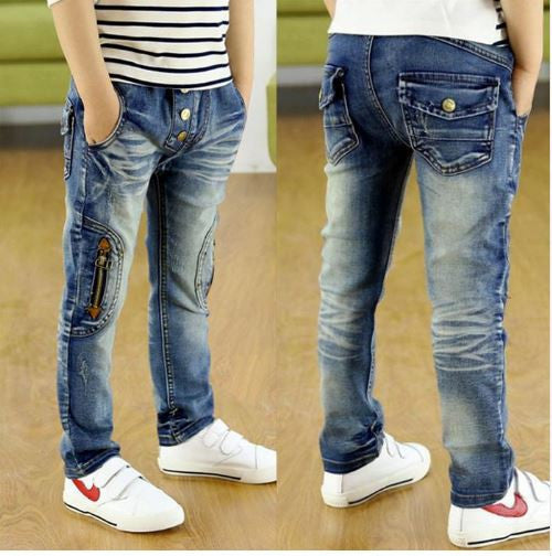 2016 Spring Autumn new jeans for boys Kids Rushed Light-colored fashion Children jean Trousers B135