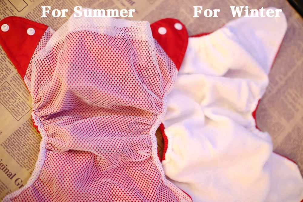 1PCS Reusable Baby Infant Nappy Cloth Diapers Soft Covers Washable Free Size Adjustable Fraldas Winter Summer Version