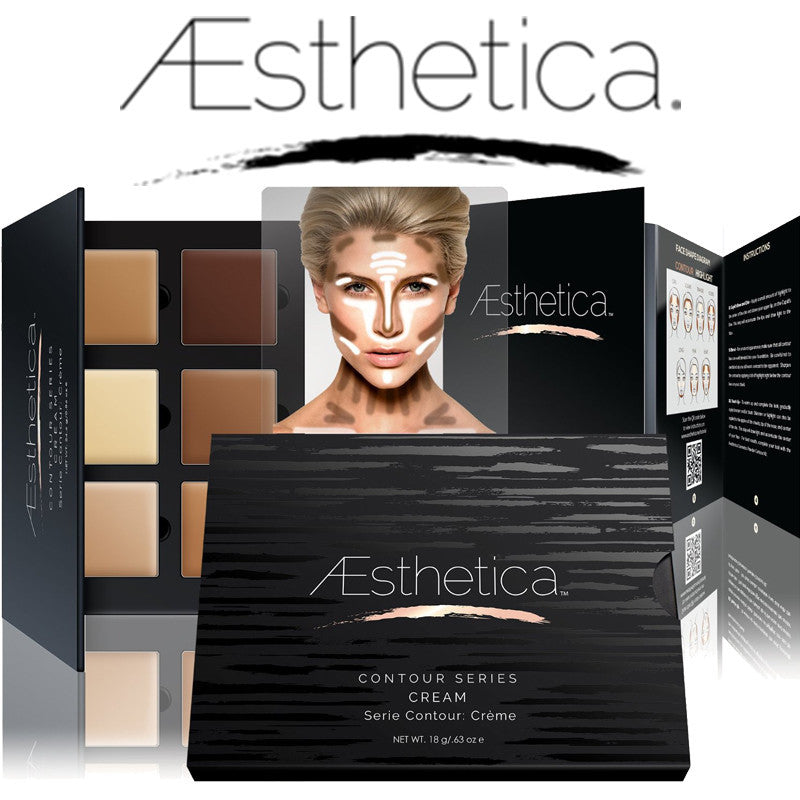 Aesthetica Cosmetics Cream Contour and Highlighting Concealer Makeup Kit beverly hills