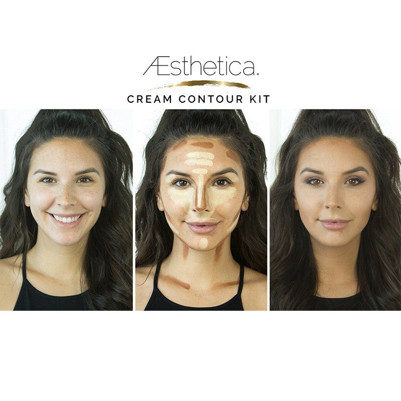 Aesthetica Cosmetics Cream Contour and Highlighting Concealer Makeup Kit beverly hills