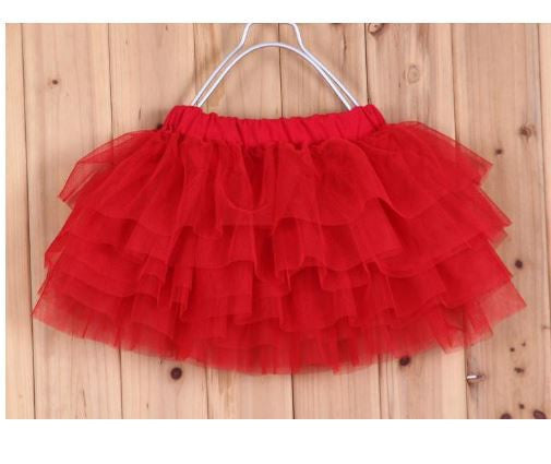 2-10Y New Fashion Children Girl Tutu Skirts Baby Ballerina Skirt Kids Chiffon Fluffy Casual Candy 7 Color Skirt