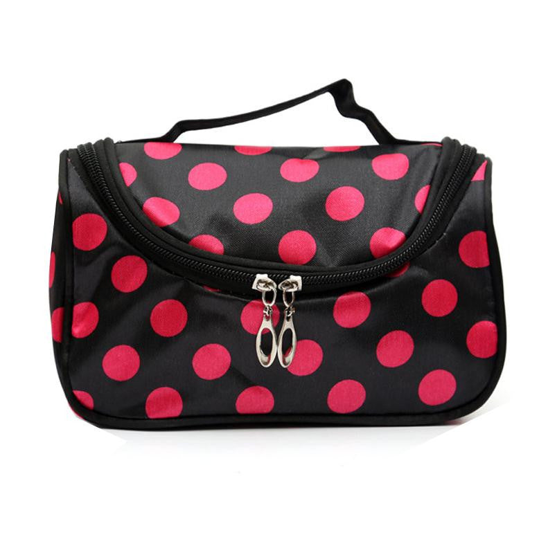 2016 High Quality Nylon Women Cosmetics Bags Famous Brand Small Wash Travel Makeup Bags Black Handbags Luxury Mirror Clutch Sac