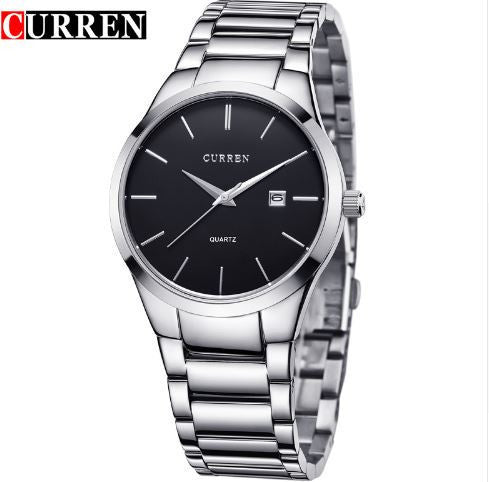 CURREN Luxury Brand Full Stainless Steel Analog Display Date Men's Quartz Watch