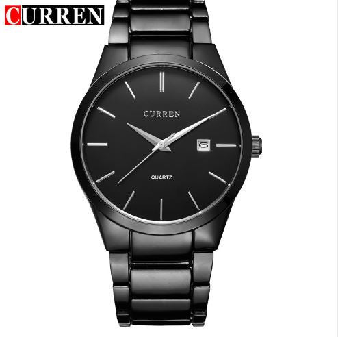 CURREN Luxury Brand Full Stainless Steel Analog Display Date Men's Quartz Watch