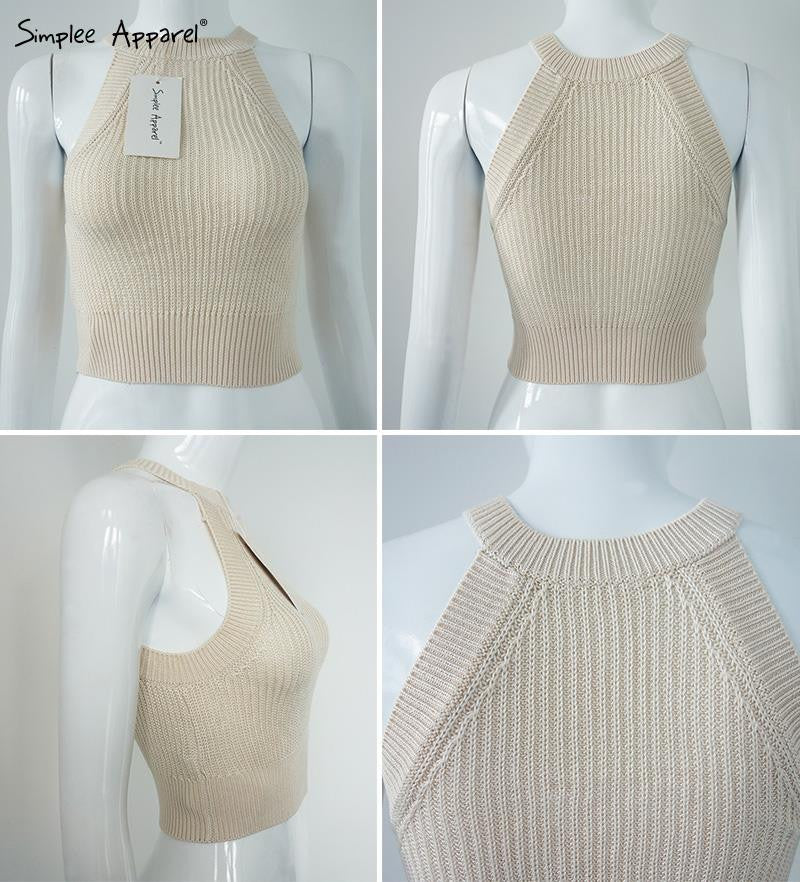Brandy Melville Simple Apparel  off shoulder knitted bustier crop top Women