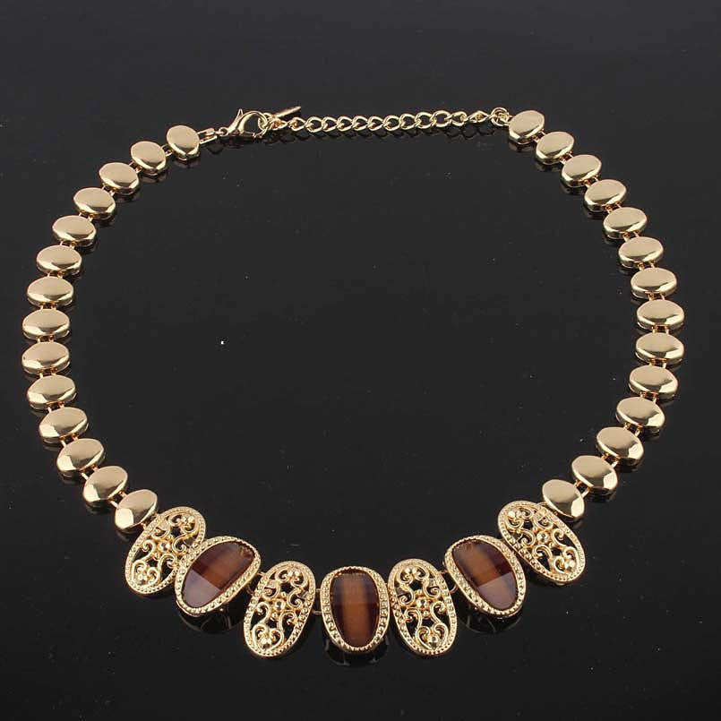 Free Shipping 18k Gold Filled Austrian Crystal Necklace Bracelet Earring Ring Wedding Jewelry Set For Women