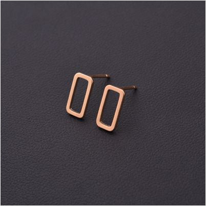 Fashion Gold Silver Punk Simple T Bar Earrings For Women Ear Stud Earrings