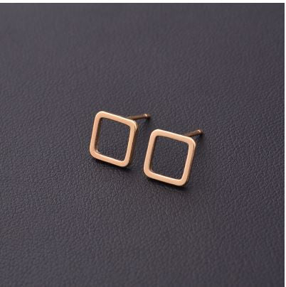 Fashion Gold Silver Punk Simple T Bar Earrings For Women Ear Stud Earrings