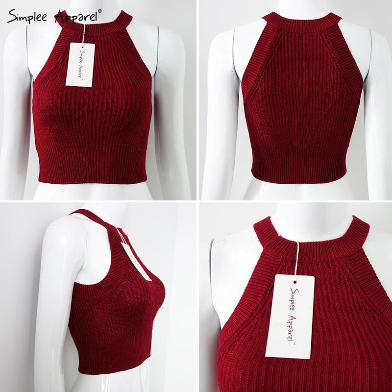Brandy Melville Simple Apparel  off shoulder knitted bustier crop top Women