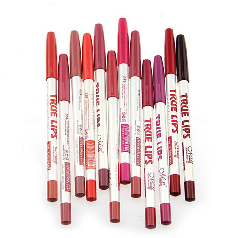 12pcs/lot 15CM 12Colors/Set Waterproof Lip Liner Pencil Women's Professional Long Lasting Lipliner Lips Makeup Tools