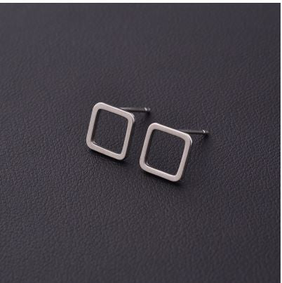 Fashion Gold Silver Punk Simple T Bar Earrings For Women Ear Stud Earrings