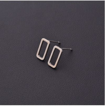 Fashion Gold Silver Punk Simple T Bar Earrings For Women Ear Stud Earrings