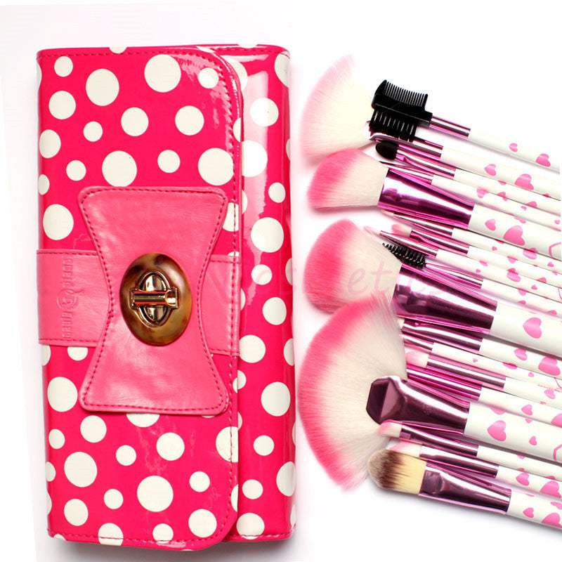 18Pcs Makeup Polka Dot Brush Set