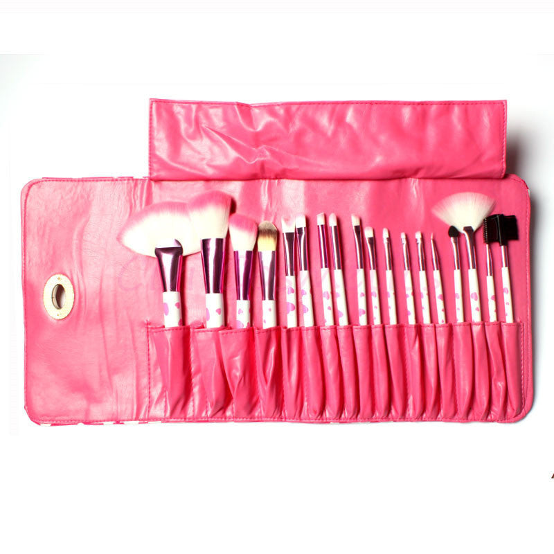 18Pcs Makeup Polka Dot Brush Set