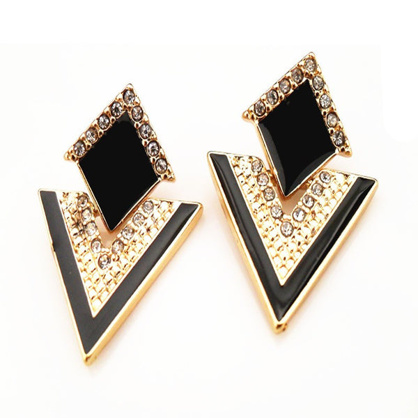 Fashion Accessories Jewelry Vintage Brand Crystal Stud Earrings For Women