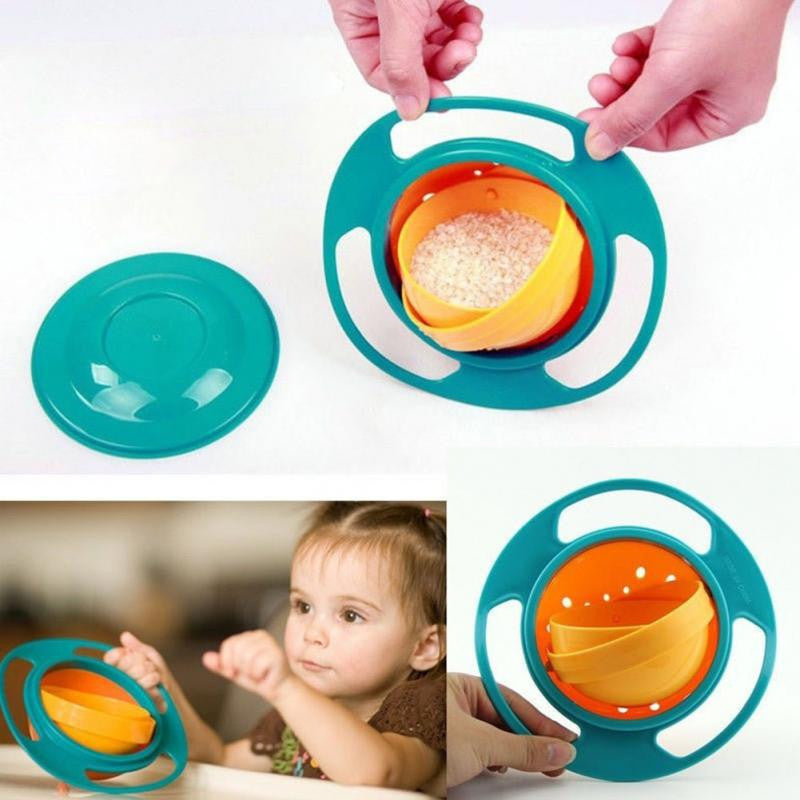 New Children Kid Baby Toy Universal 360 Rotate Spill-Proof Bowl Dishes Free Shipping