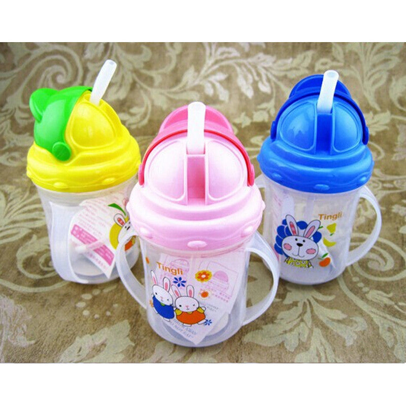Updated Durable diaper Kids Straw Cup Drinking Sippy Cups With handles