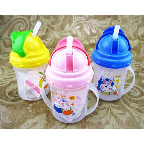 Updated Durable diaper Kids Straw Cup Drinking Sippy Cups With handles