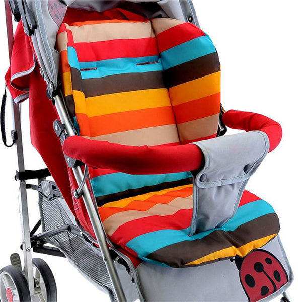 Baby Infant Stroller Seat Pushchair Cushion Cotton Mat Rainbow Color Chair BB Car Seat Cushion