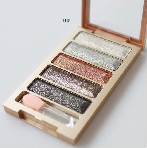 5 Colors Diamond High Quality Pigment Makeup Eyeshadow Palette To Eye kit maquiagem Eye Shadow Beauty Naked Palette Glitte