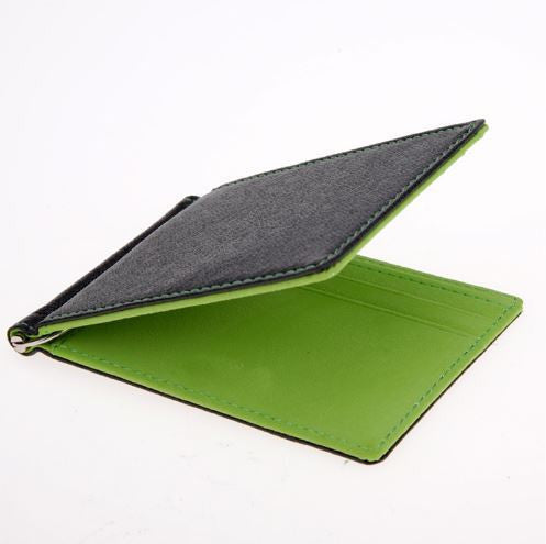 Men Wallet Short Skin Wallets Purses Fashion Synthetic Leather Money Clips Sollid Thin Wallet