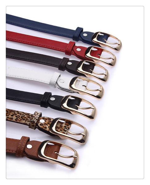 Women Belt Designer Faux Leather Metal Buckle Straps Fashion Accessories