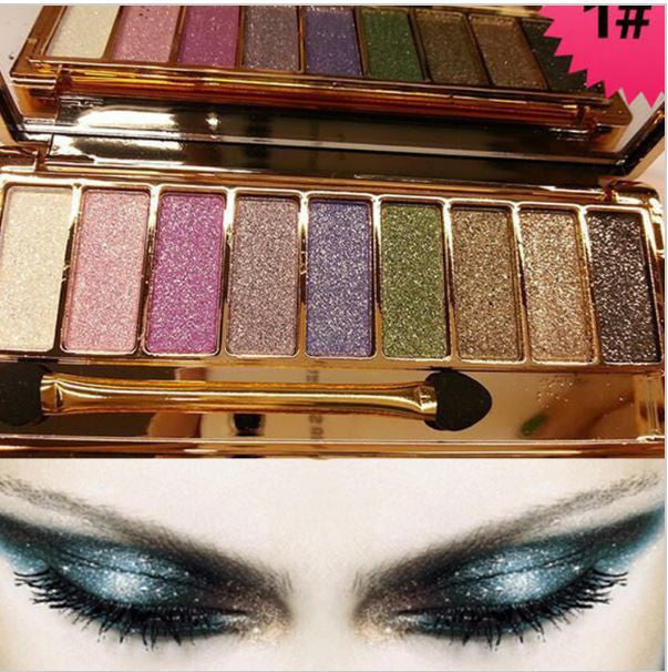 Professional 9 Colors Diamond Bright Colorful Makeup Eye Shadow