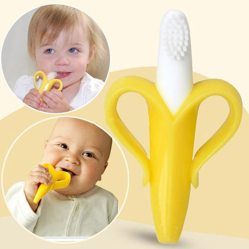 Silicone Banana Toothbrush High Quality And Environmentally Safe Baby Teether Teething Ring