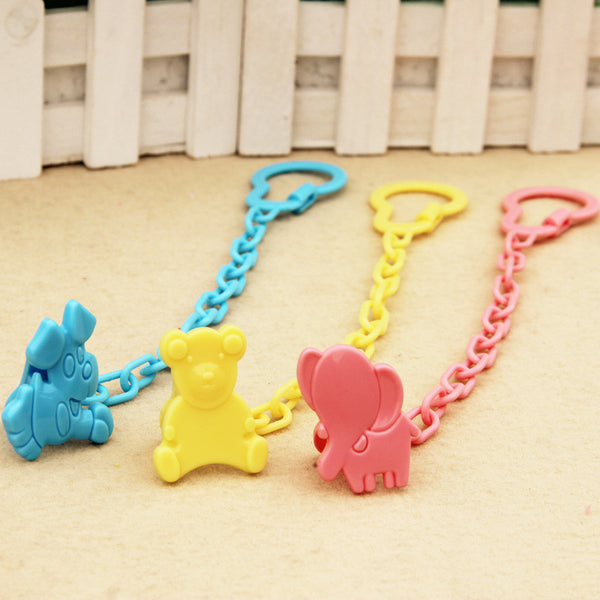 Baby Infant Dummy Pacifier Soother Chain Clip Holder Toddler Cartoon Pattern