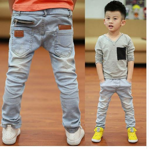 2016 Spring Autumn new jeans for boys Kids Rushed Light-colored fashion Children jean Trousers B135