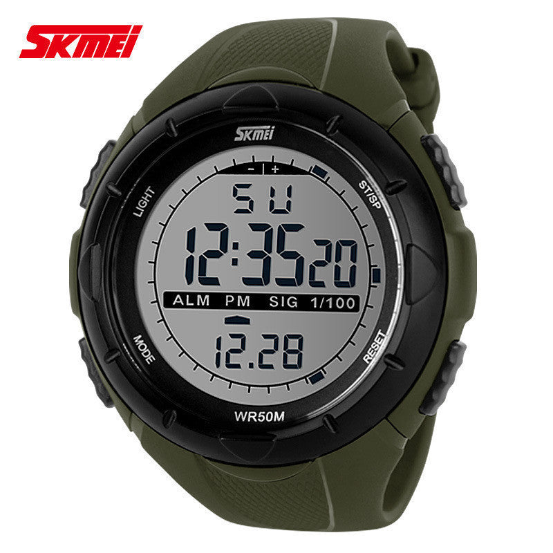 2016 New Skmei Brand Men LED Digital Military Watch, 50M Dive Swim Dress Sports Watches Fashion Outdoor Wristwatches