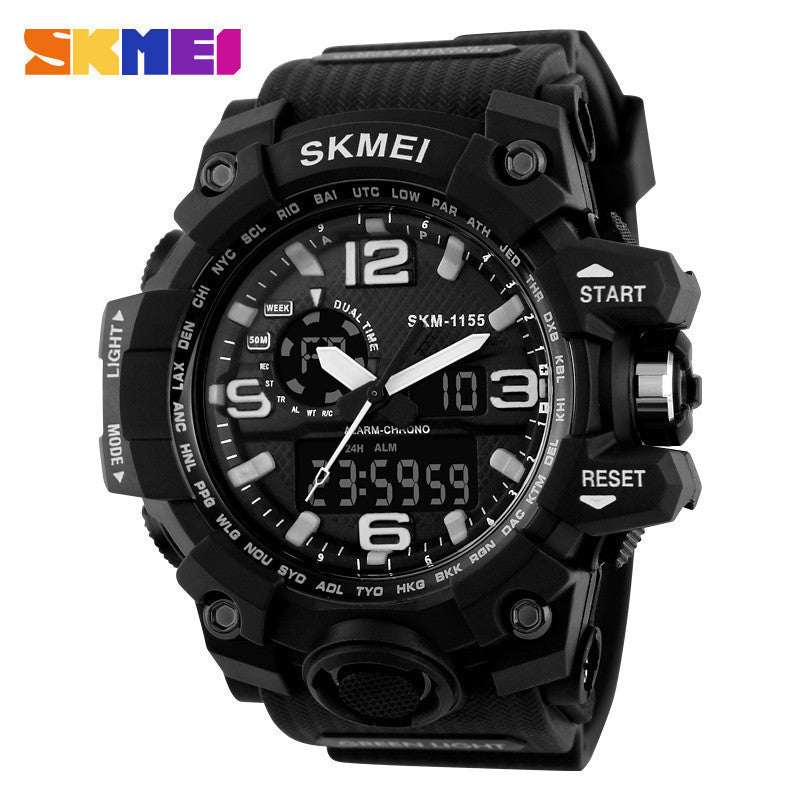 2016 SKMEI Big Dial Men's Digital Watch S SHOCK Military Clock Men Watch Water Resistant Date Calendar LED Sports Watches Men