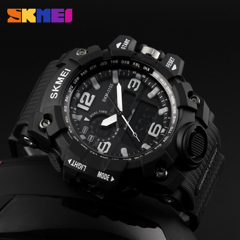 2016 SKMEI Big Dial Men's Digital Watch S SHOCK Military Clock Men Watch Water Resistant Date Calendar LED Sports Watches Men