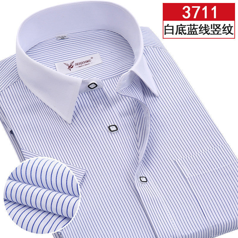 2016 Summer Men's Short Sleeve Shirt Stripe Slim Comfortable Youth Leisure and Business Office Non-Iron Casual Slim Fit clothing