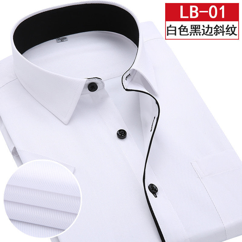 2016 Summer Men's Short Sleeve Shirt Stripe Slim Comfortable Youth Leisure and Business Office Non-Iron Casual Slim Fit clothing