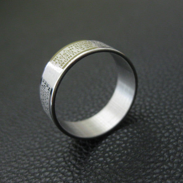 Silver rings for men women Stainless Steel Bible Lord's Prayer Cross Rings