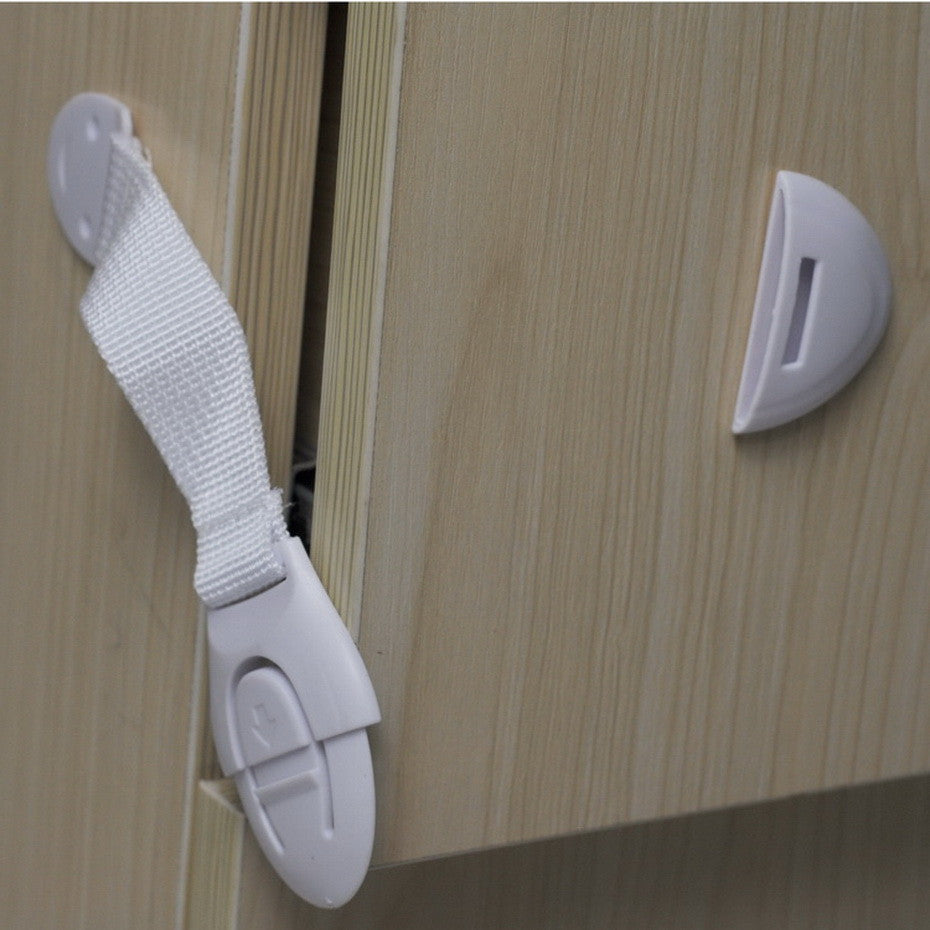 10 Pcs Cabinet Door Drawers Bendy Safety Plastic Locks For Child