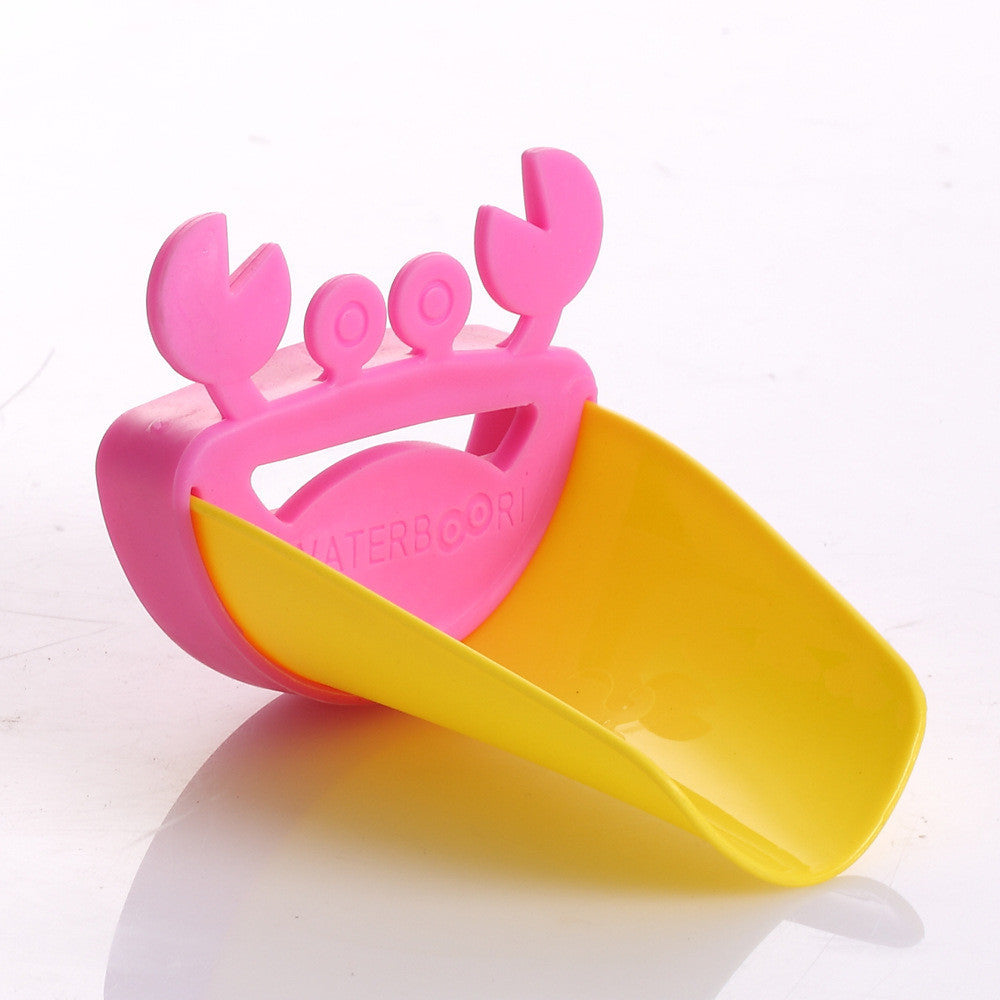 Cute Bathroom Sink Faucet Chute Extender Crab Children Kids Washing Hands 4 colors