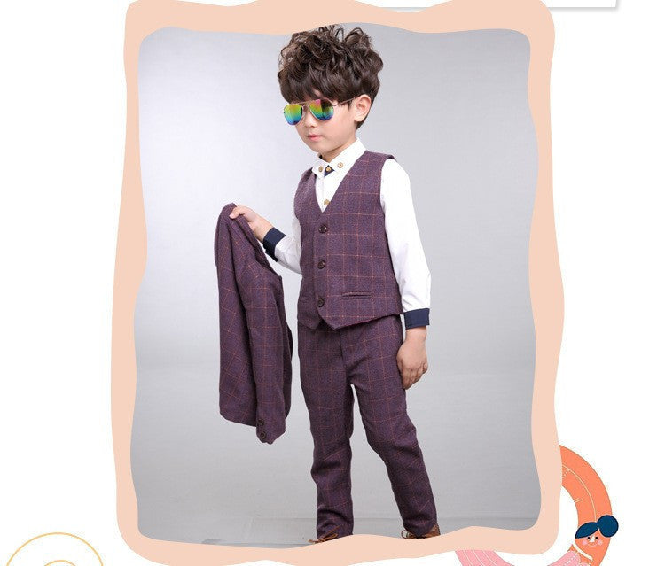 BEIBEI Children Suit Baby Boys Suits Kids Blazer Boys Formal Suit For Weddings Boys Clothes Set Jackets+Vest+Pants 3pcs 2-14Y