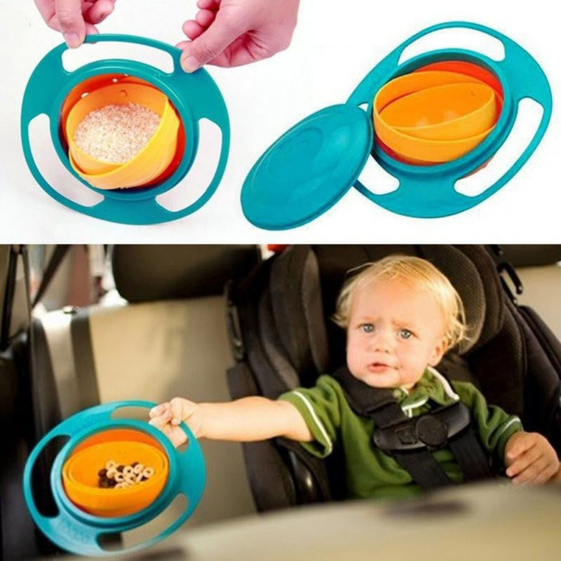 New Children Kid Baby Toy Universal 360 Rotate Spill-Proof Bowl Dishes Free Shipping