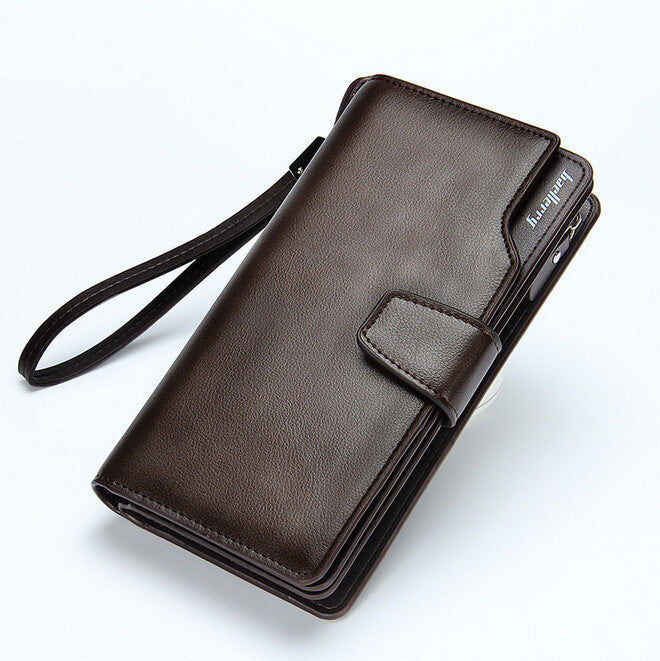 2016 New men wallets Casual wallet men purse Clutch bag Brand leather wallet long design men bag gift for men