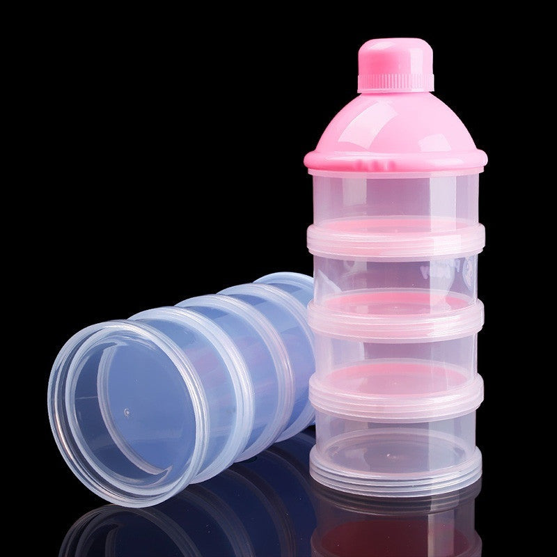 New Portable Baby Feeding Milk Powder &Food Bottle Container 4 Cells Grid Box