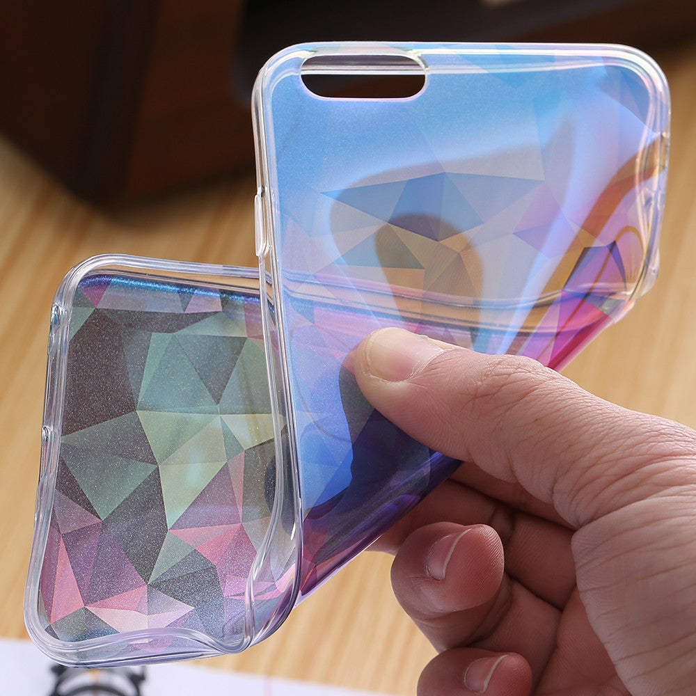 Modern Blue Ray Light Clear Mobile Phone Case For iPhone 6 6S 6 Plus 5.5 6S
