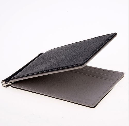 Men Wallet Short Skin Wallets Purses Fashion Synthetic Leather Money Clips Sollid Thin Wallet