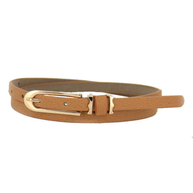 Candy Color PU Leather Thin Skinny Cummerbund Waist Belt Alloy Buckle Wholesale