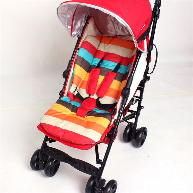 Baby Infant Stroller Seat Pushchair Cushion Cotton Mat Rainbow Color Chair BB Car Seat Cushion